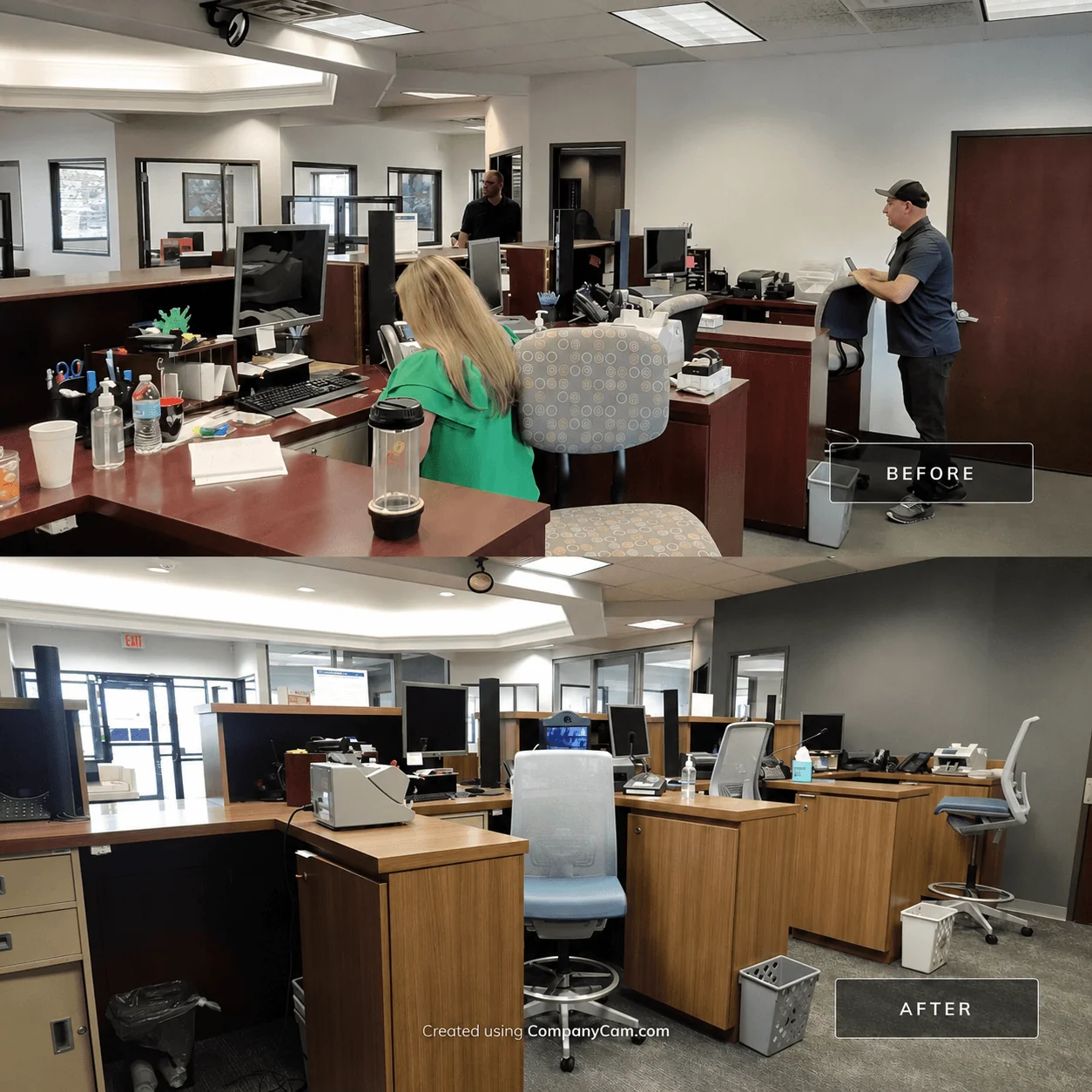 Before and after comparison of commercial facility improvement 10